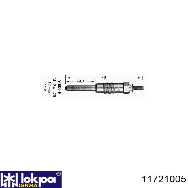 Свічка накалу 11721005 Iskra