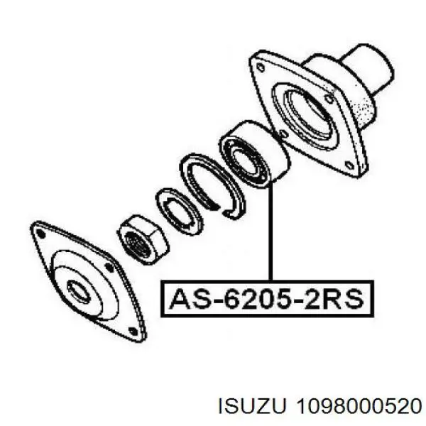 Підшипник генератора 1098000520 Isuzu