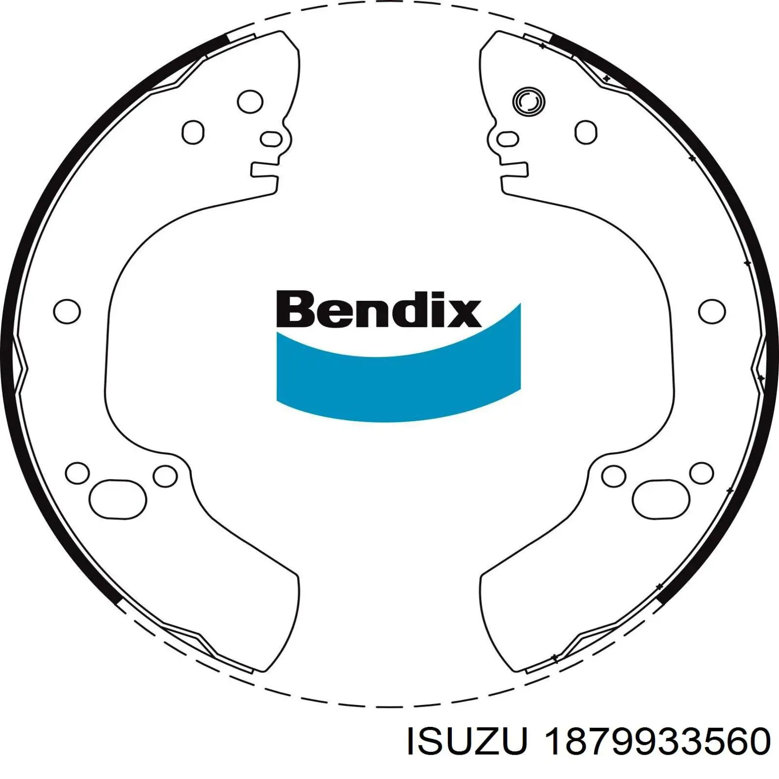 Колодки гальмові задні, барабанні 1879933560 Isuzu