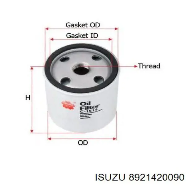 Фільтр масляний 8921420090 Isuzu