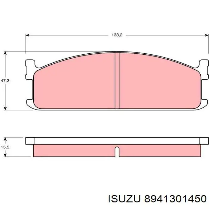 8941301450 Isuzu Передні гальмівні колодки