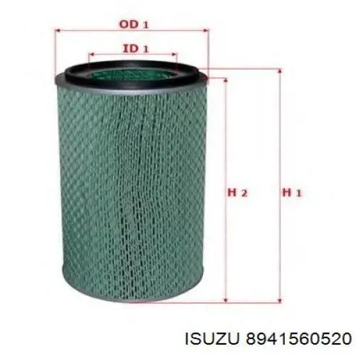 Елемент повітряного фільтра Isuzu 8941560520 ціна, від 11.54 USD