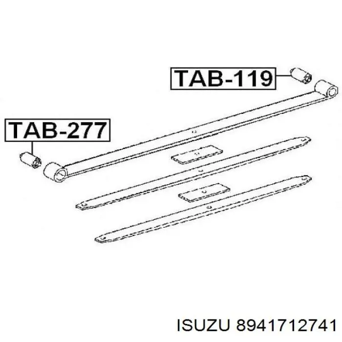 Купити 8941712741 Isuzu Сайлентблок ресори, передній