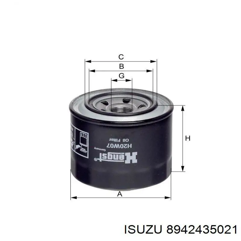 Масляний фільтр 8942435021 Isuzu