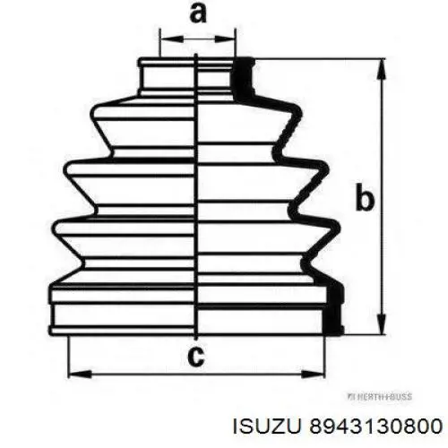 Пильник ШРУСа внутрішній, передній піввісі 8943130800 Isuzu