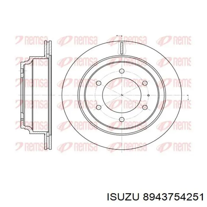 Диск гальмівний задній Isuzu 8943754251