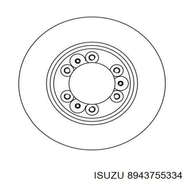 Диск гальмівний передній 8943755334 Isuzu