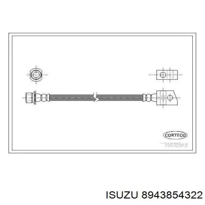 Шланг гальмівний задній Isuzu 8943854322 ціна, від 9.53 USD