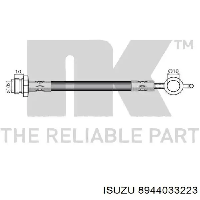 Купити 8944033223 Isuzu Гальмівні шланги передні