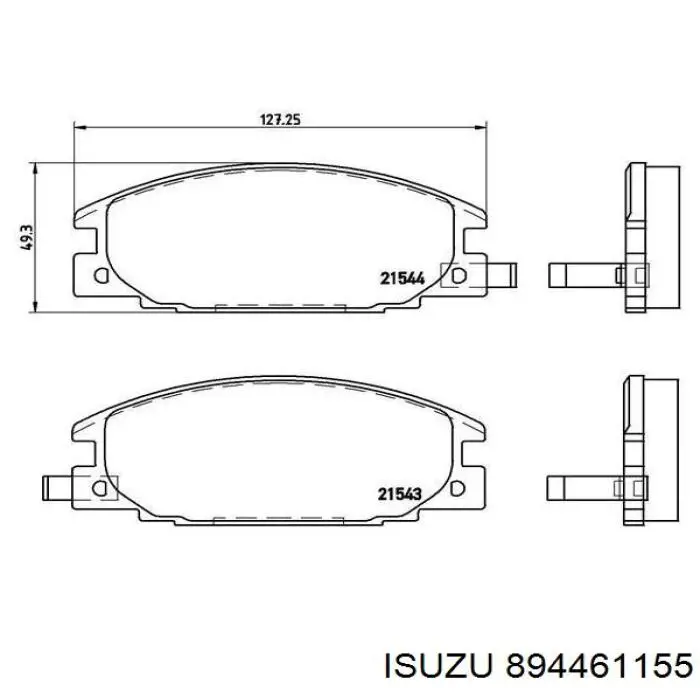 Купити 894461155 Isuzu Колодки гальмівні передні, дискові