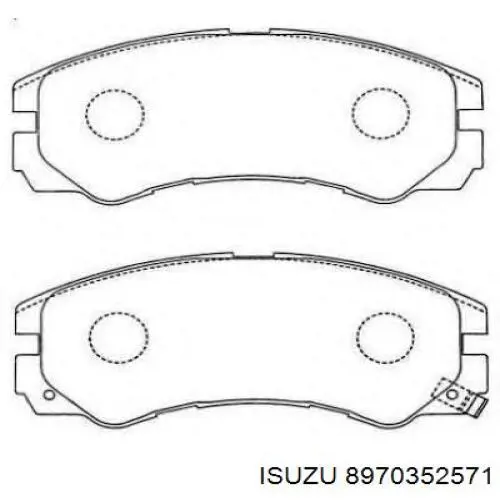 Гальмівні колодки Isuzu 8970352571 ціна, від 22.80 USD