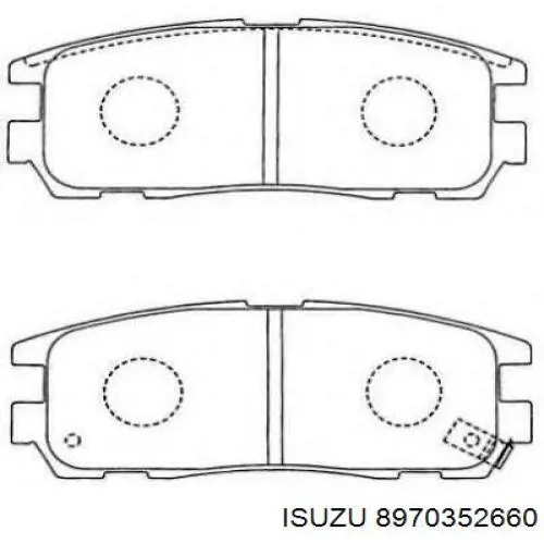 8970352660 Isuzu Колодки гальмівні задні, дискові