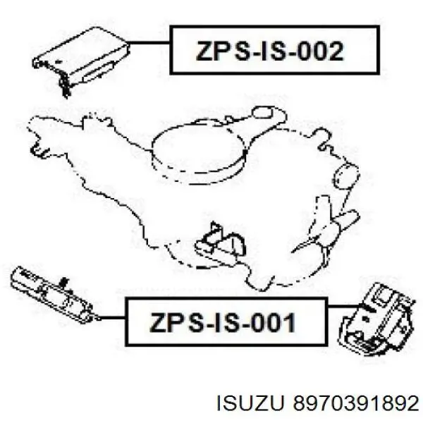 8970391892 Isuzu Подушка передньої опори двигуна