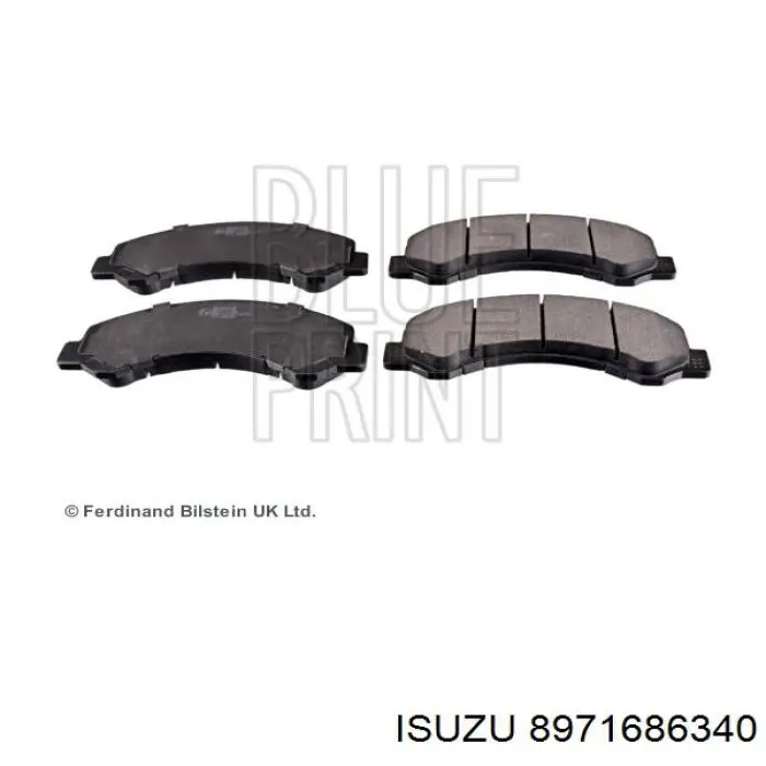 Колодки гальмівні передні, дискові 8971686340 Isuzu