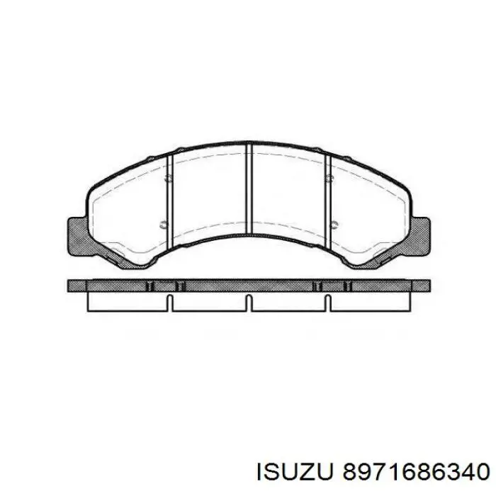 8971686340 Isuzu Передні гальмівні колодки