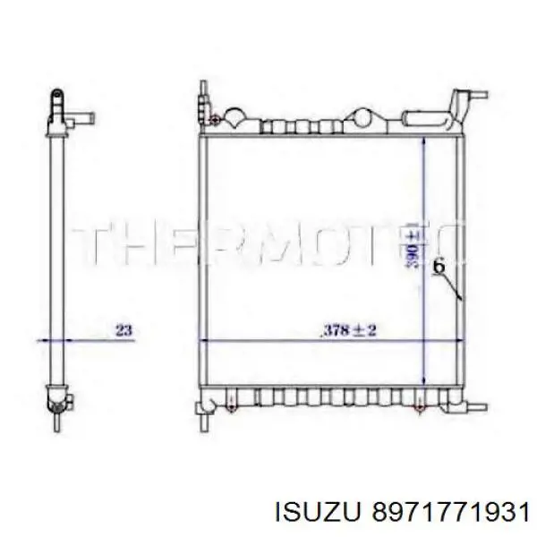 Радіатор охолодження двигуна 8971771931 Isuzu