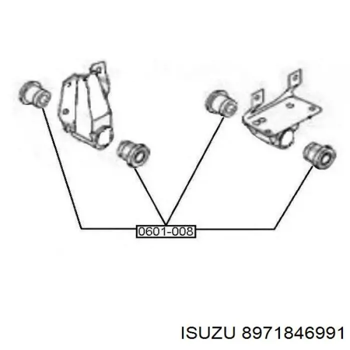 Купити 8971846991 Isuzu Сайлентблок/втулка ресори передньої