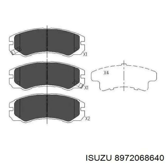 Купити 8972068640 Isuzu Колодки гальмівні передні, дискові