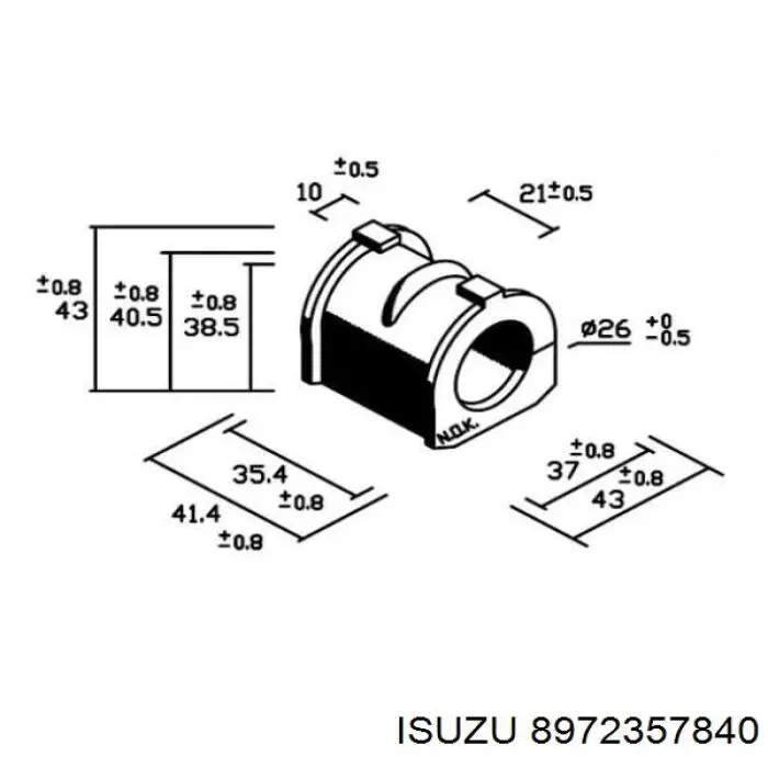 8972357840 Isuzu Втулка стабілізатора переднього