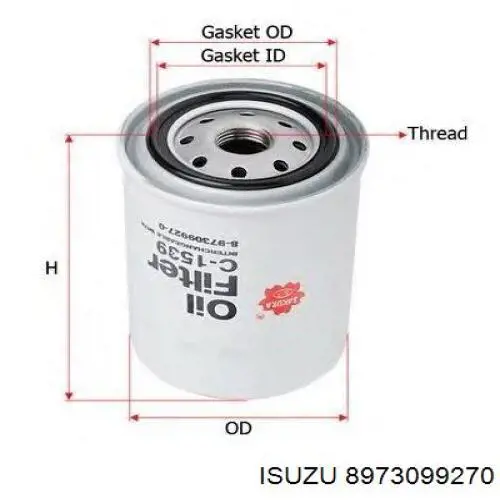 Купити 8973099270 Isuzu Фільтр очищення масла відцентровий