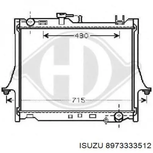 Купити 8973333512 Isuzu Радіатор двигуна