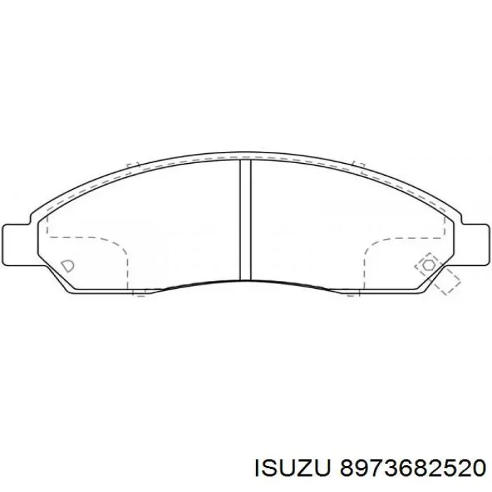 8973682520 Isuzu Передні гальмівні колодки