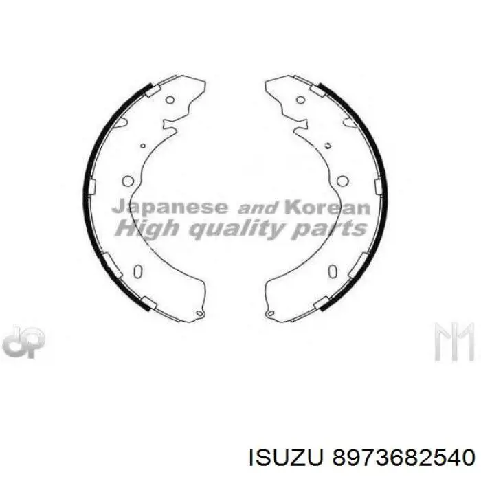 Колодки гальмові задні, барабанні 8973682540 Isuzu