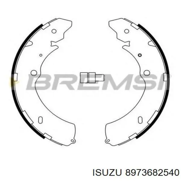 Колодки гальмові задні, барабанні 8973682540 Isuzu