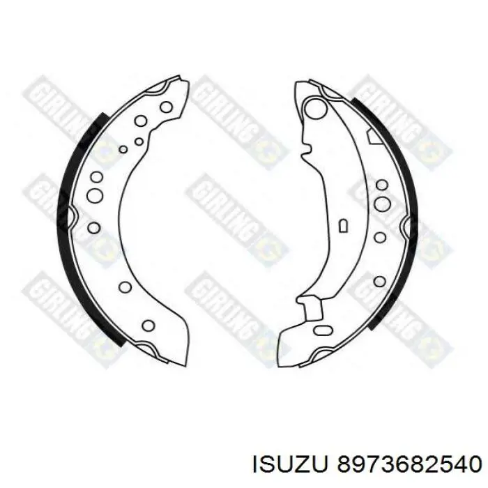 Колодки гальмові задні, барабанні Isuzu 8973682540 ціна, від 41.56 USD