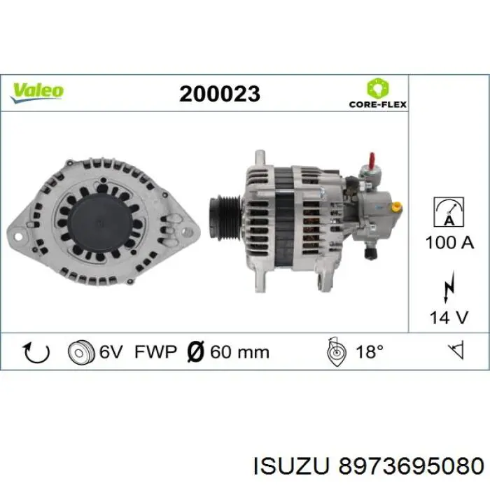 8973695080 Isuzu Авто генератор