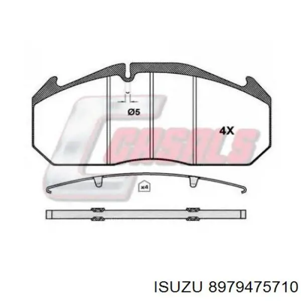 Купити 8979475710 Isuzu Колодки гальмівні передні, дискові