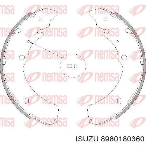 Колодки гальмові задні, барабанні 8980180360 Isuzu