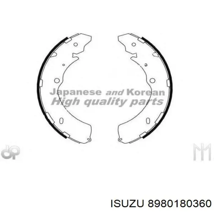 Колодки гальмові задні, барабанні Isuzu 8980180360 ціна, від 41.56 USD