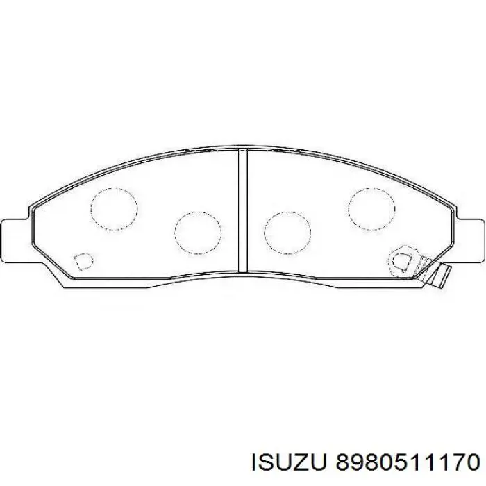 Передні тормозні колодки 8980511170 Isuzu