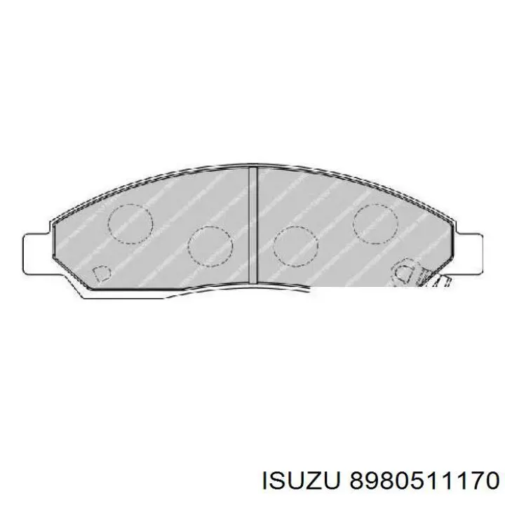 Купити 8980511170 Isuzu Колодки гальмівні передні, дискові