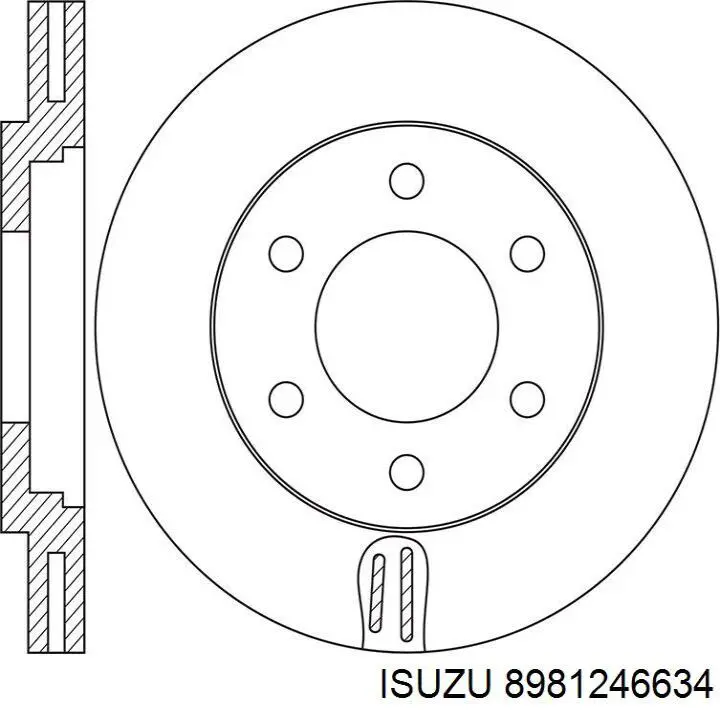 Диск переднього гальма Isuzu 8981246634 ціна, від 62.06 USD