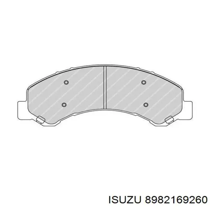 8982169260 Isuzu Передні гальмівні колодки