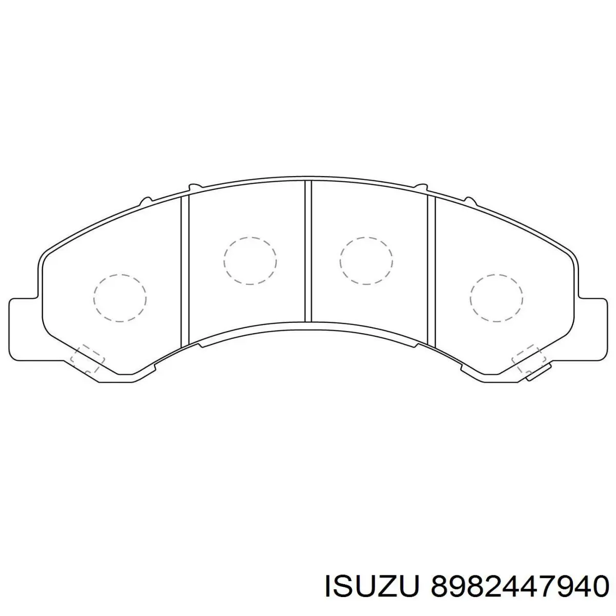 Колодки гальмівні передні, дискові 8982447940 Isuzu