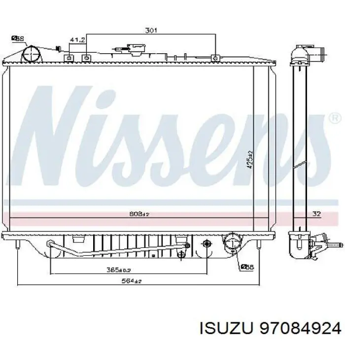 Купити 97084924 Isuzu Радіатор двигуна