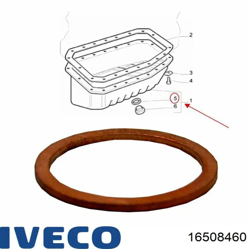Прокладка натягувача ланцюга ГРМ 16508460 Iveco