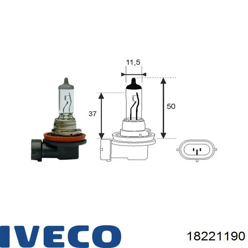 Купити 18221190 Iveco Лампочки