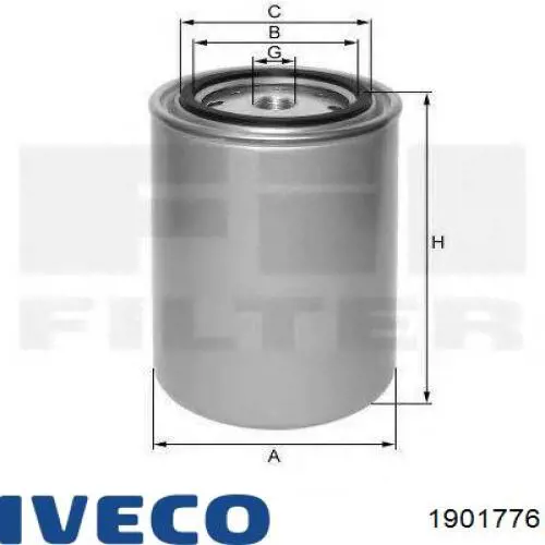 Фільтр системи охолодження 1901776 Iveco