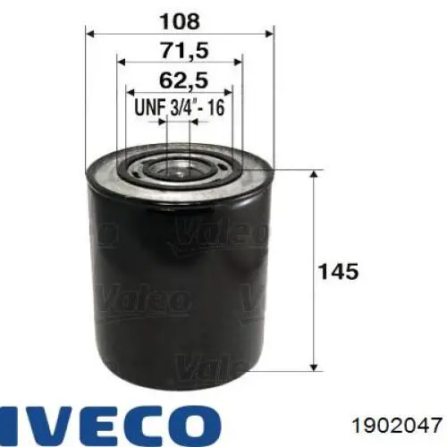 Масляний фільтр двигуна Iveco 1902047 ціна, від 8.78 USD