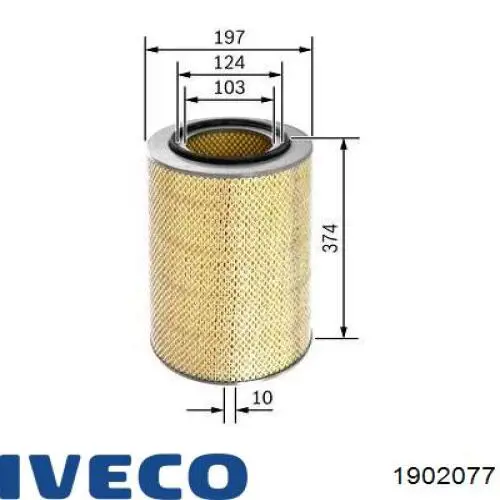 1902077 Iveco фільтр повітряний