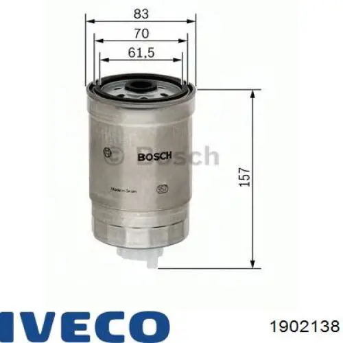 Купити 1902138 Iveco Фільтр-відстійник палива грубої очистки