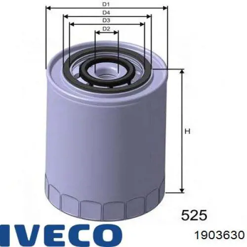 1903630 Iveco Фільтр масла