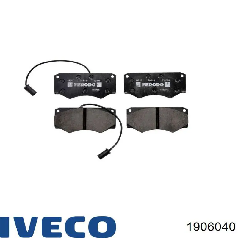 Гальмівні колодки Iveco 1906040 ціна, від 33.51 USD