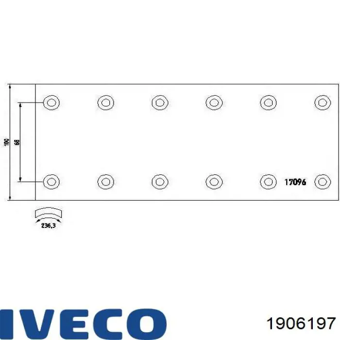 Купити 1906197 Iveco Колодки гальмові задні, барабанні