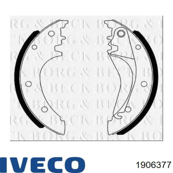 Колодки гальмові задні, барабанні 1906377 Iveco