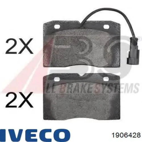 Гальмівні колодки Iveco 1906428 ціна, від 21.59 USD
